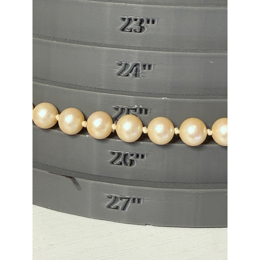 Vintage‎ Glass Imitation Pearl Necklace 26" - Picture 5 of 7